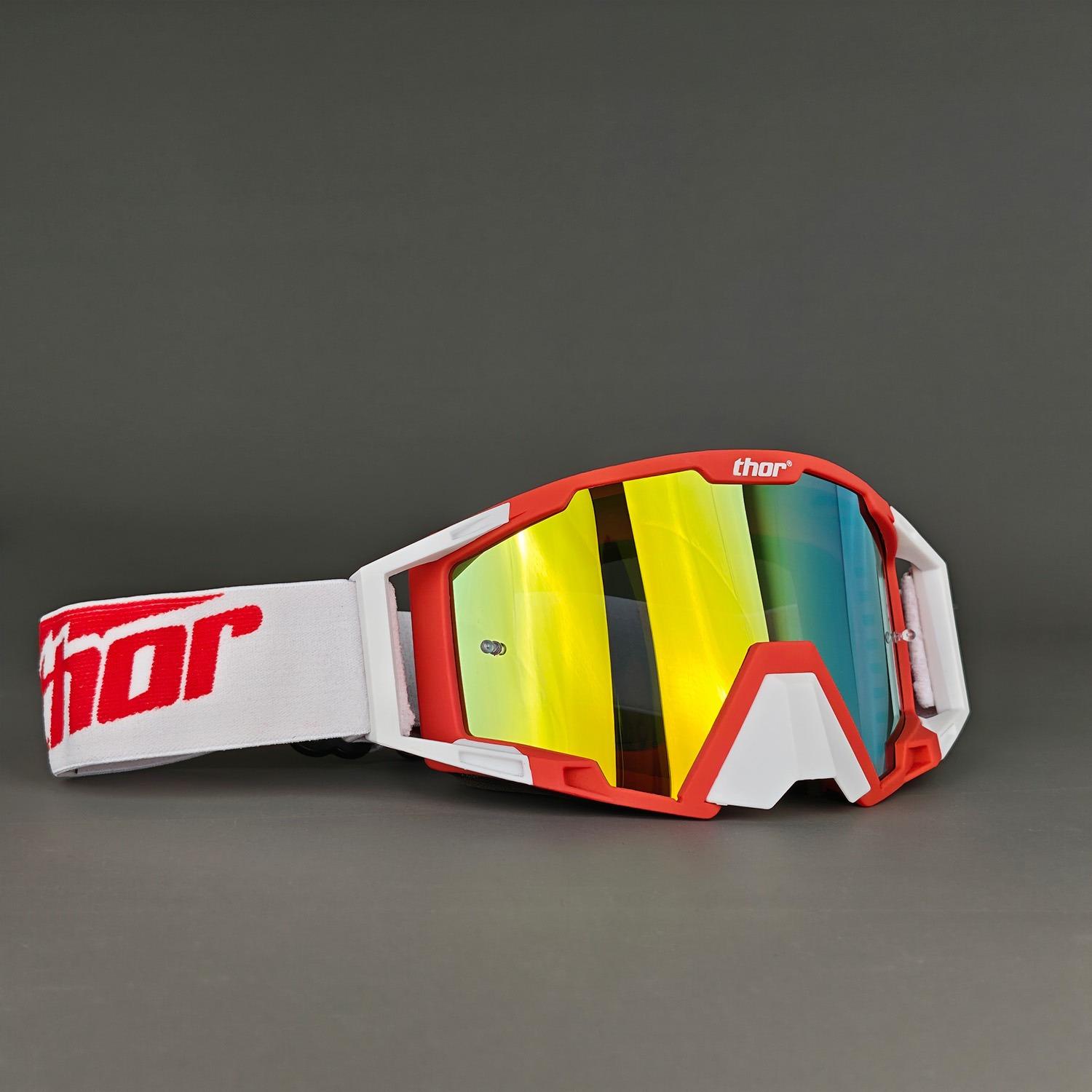 

ATV & Motocross Goggles - Lightweight, Sweat-Proof Foam & Dust-Resistant Lenses for Men, Women, and Teens - Stylish Off-Road Bike Gear красный