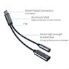 Type C To 3.5mm Plug & Adapter Fast Charging Sound Dongle Double Function Headphone Adapter Cable for Phone 15/16