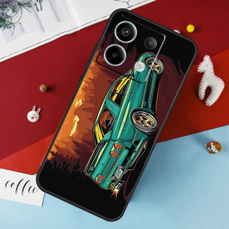 JDM Legend Drift Car Case For Xiaomi Redmi Note 14 Pro 13 12 11 10 15 Pro Plus Redmi 15 14C 10C 12C 13C 15C Cover