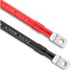 2 AWG Gauge Red + Black 1Ft Parallel Battery Power Inverter Cables For Solar, Auto, RV & Marine (Set)