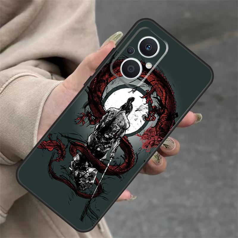 Japan The Samurai Ninja Case For OPPO Reno 7 8 Lite 10 11 12 13 14 Pro 8T 12F 13F 14F OPPO Find X8 X6 X9 Pro Cover