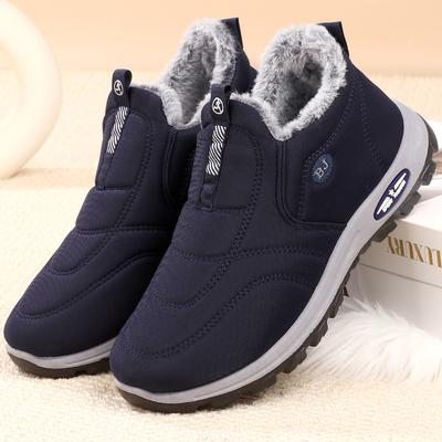 Hausschuhe Winter Herren- und Damen- Mittelalter und ältere Baumwollschuhe verdickt Herbst und Winter Herrenschuhe rutschfest und verschleißfest alt B