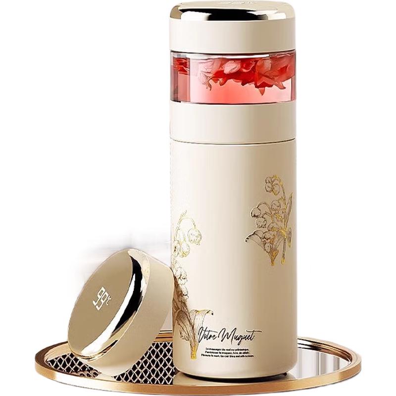 Vanow 999 Pure Silver Tea Infuser Thermos Bottle