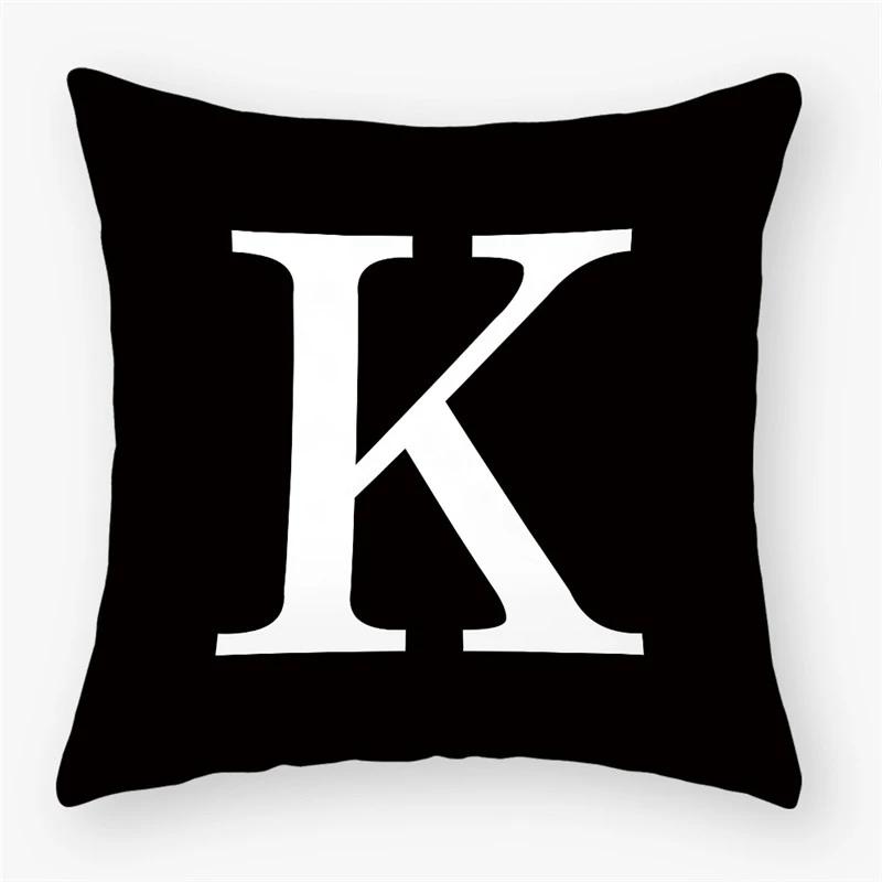 White Letter Cushion Cover X Polyester Pillowcase Sofa Cushions Decorative Throw Pillows Cover Home Decoration Pillowcover