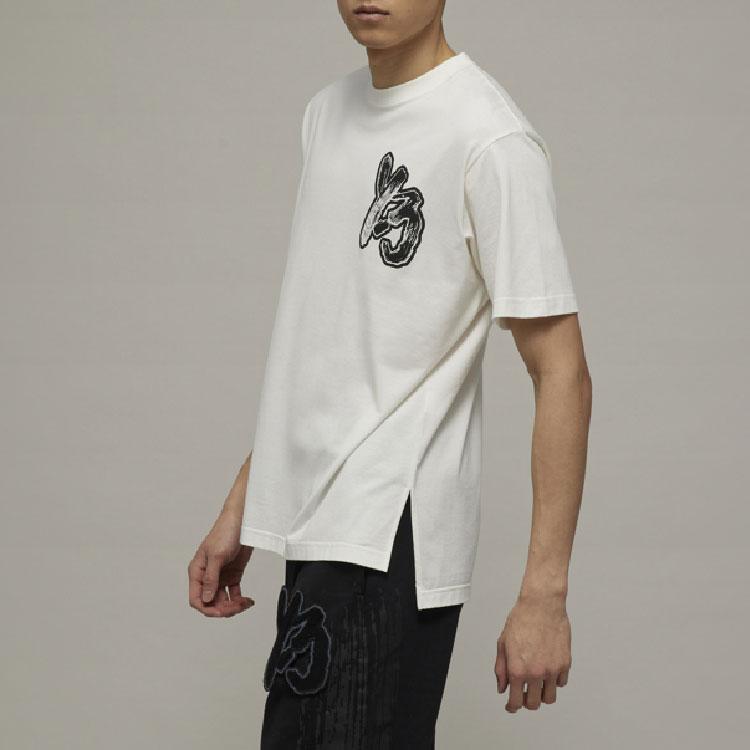 Y-3 SS23 Letter Logo Printed Casual Crew Neck Short Sleeve T-Shirt Unisex Tops White IM1791
