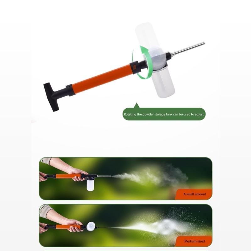 Dense But Powerful Powder Applicator Having 17 Degree Angled Handle For Precise Application On Leaves