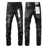Jeans Uomo BeatStreet High Street Americana Nero Pieghettato Modello Base Nuova Tendenza Moda Jeans di Alta Qualità
