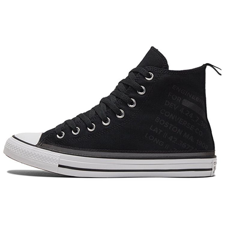 

Converse Chuck Taylor All Star Удобные Модные Высокие Кеды из Канваса Унисекс Черно-Белые 169403C 35