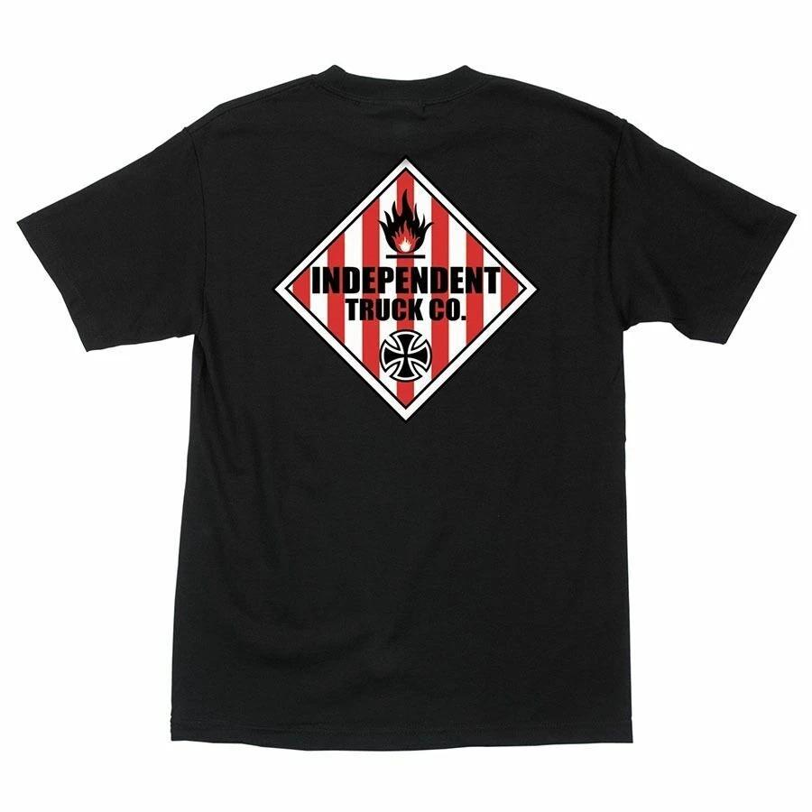 Independent Trucks WARNING Skateboard T Shirt BLACK XXXXL