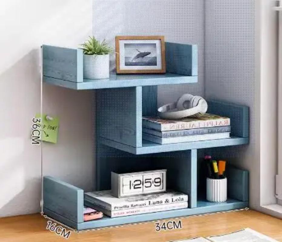 Bookcase Desktop Desk Storage and Storage Rack Household Desk Small Bookshelf Bedroom Office Multi-layer Simple Shelf
