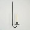 Elegant Black Metal Wall Sconces Set of 2 Candle Holders for Living Room Hallway Decors Iron Hanging Wall Candlestick
