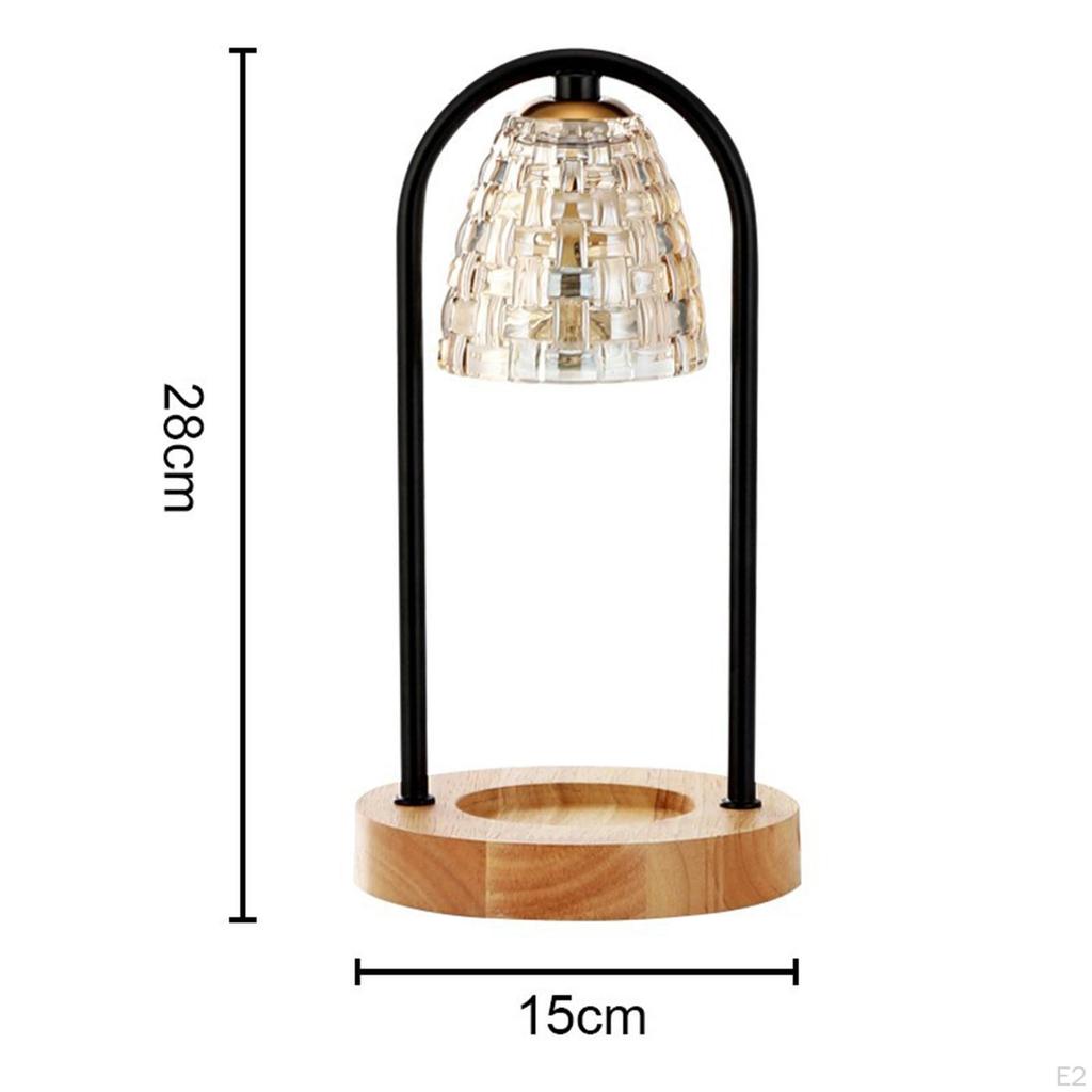 Electric Candle Warmer Lamp, Wax Melting Lamp with Wooden Base table Decor Nightlight EU