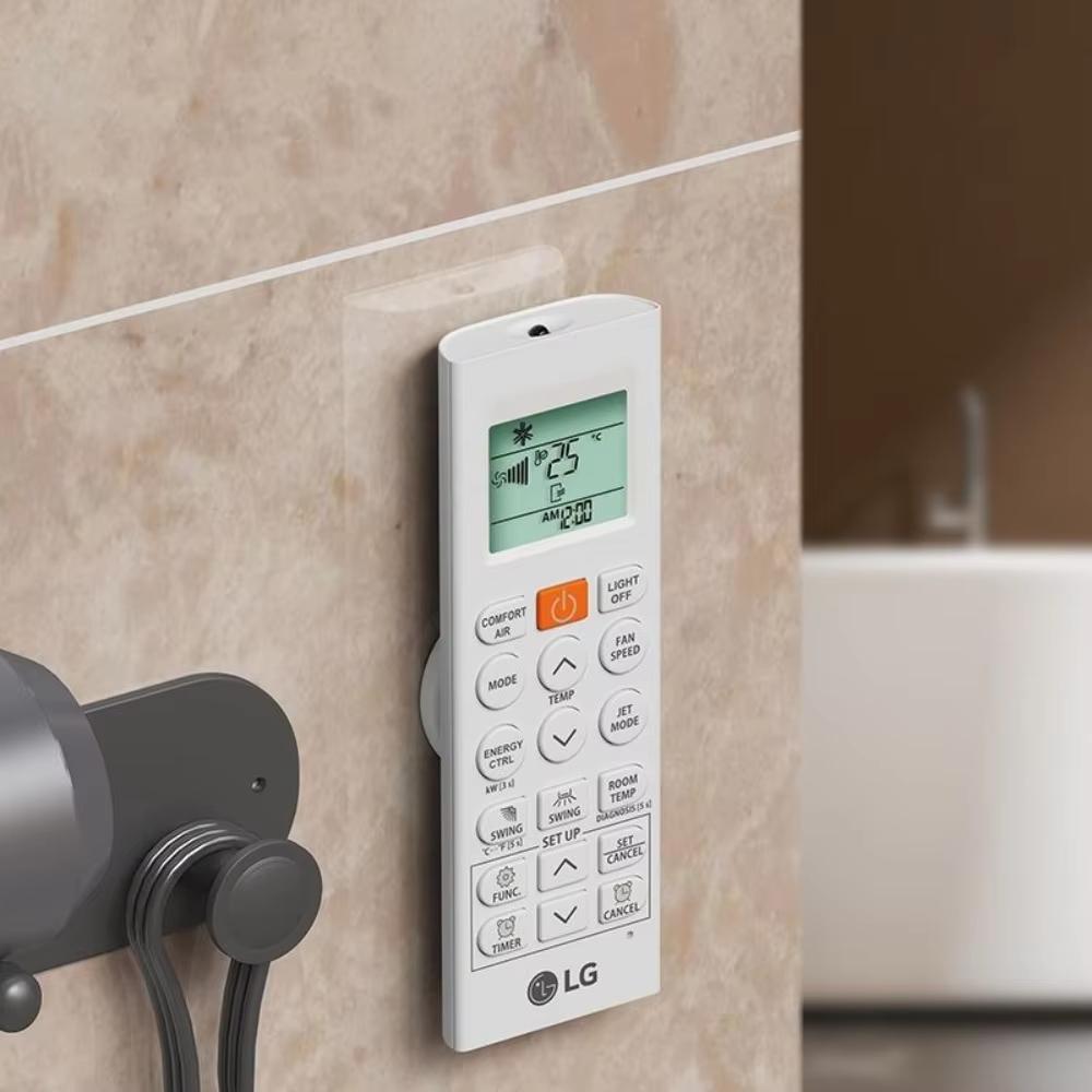 3-24pcs Magnetic Remote Control Holder Air Conditioning Remote Control Wall Storage Magnetic Hook Non Perforated Magnetic Buckle