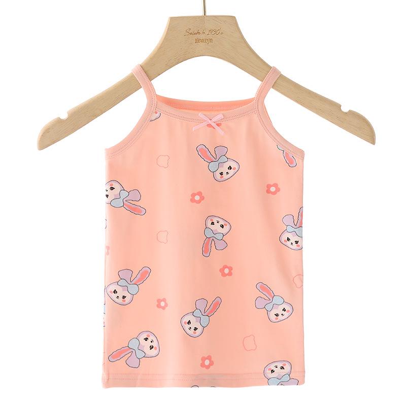 Girls' Cotton Spaghetti Strap Tank Top Sleeveless Base Layer Vest