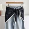 White Floral Small Silk Scarf Triangle Scarf Headscarf Belt Women's Decoration with Skirt Jeans Waist Accessories Fart Curtain
