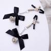 SM Adjustable Nipple and Breasts Clamps with Bow Tie for Couples