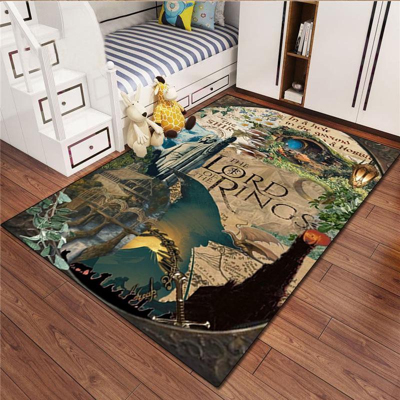 The Lord Of The Rings Carpet Office Decorative Carpet For Living Room Bedroom Door Mat Floor Rug Computer Chair Area Rug