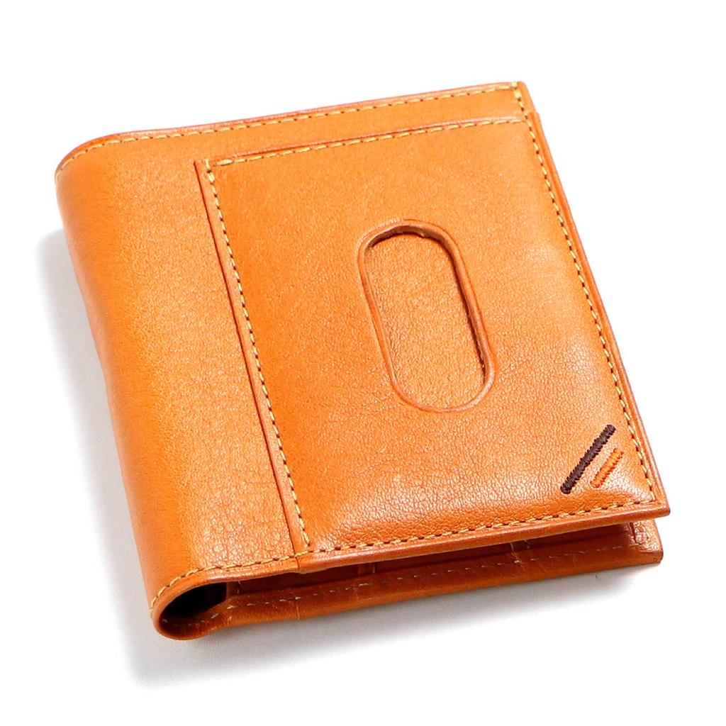 Leather Craftsman Dualline Men's Bifold Wallet, Genuine Tochigi Leather, with Pass Case and Commuter Pass Holder, DU013 CA (Caramel)