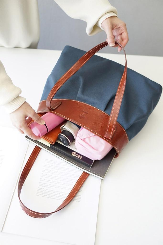 Einkaufstasche Echtes Leder Khaki [Albero] Damen AL-1901-50