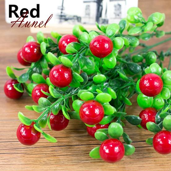 1Pc 6 Branches 18 Heads Artificial Fruits DIY Art