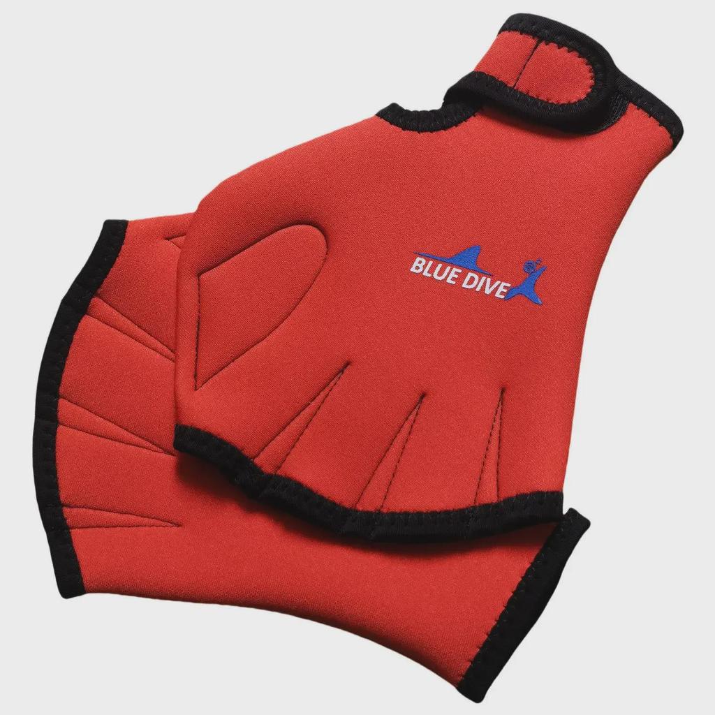 Webbed Fingerless Swimming and Diving Gloves for Adults and Children