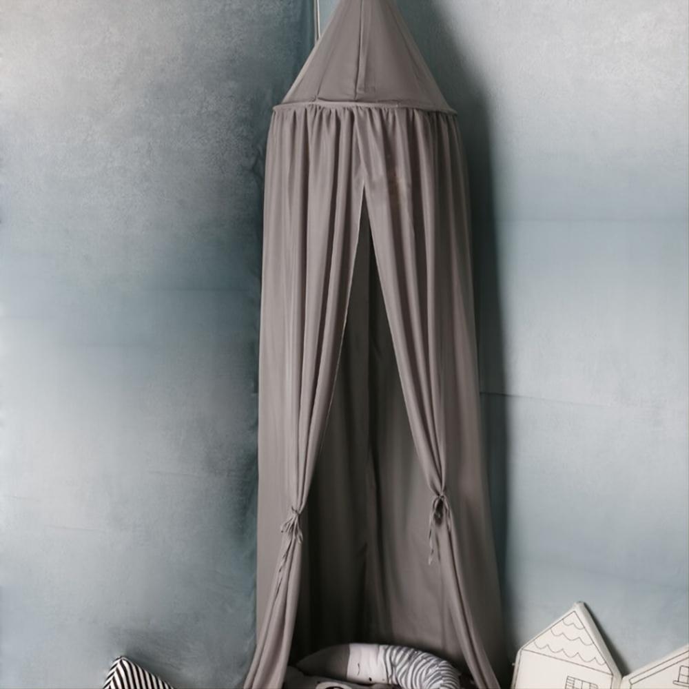 New Children's Solid Color Dreamy Hanging Mosquito Net Tent Summer Baby Chiffon Lightweight Breathable Bed Curtain