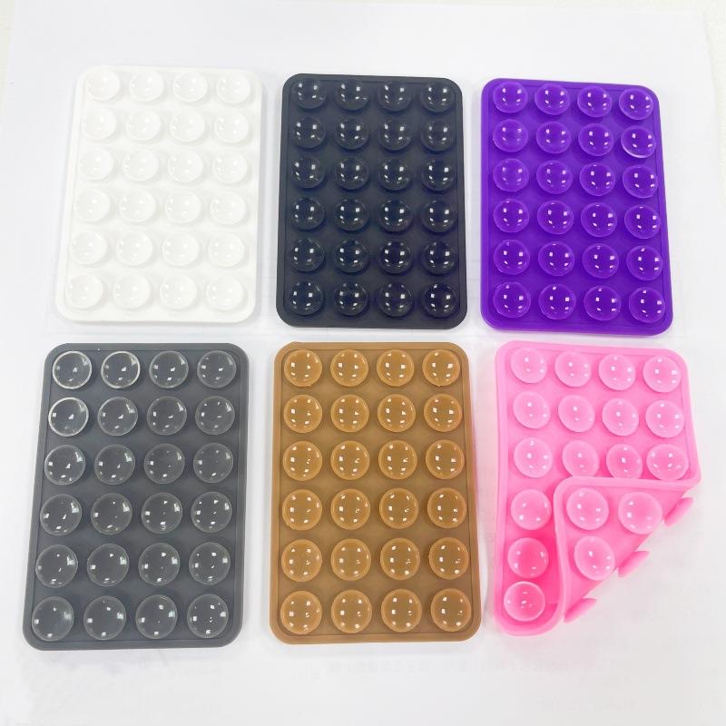 1Pc Silicone Suction Pad Double Sided For Mobile DYM Fixture Suction Cup Backed Adhesive Silicone Rubber Sucker Pad For Fixing