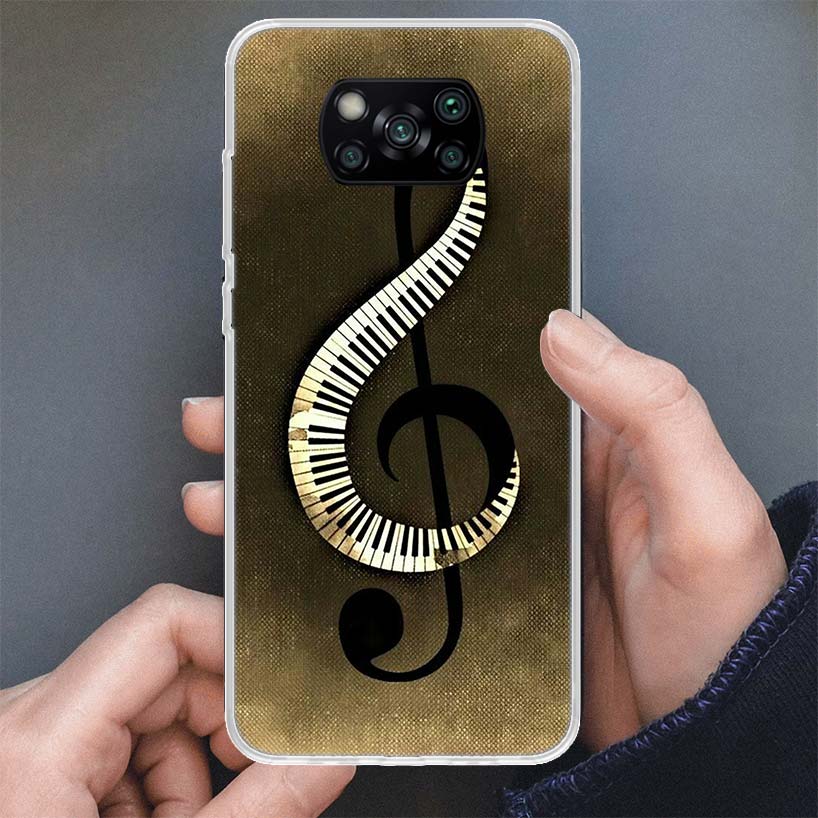 

Music Piano Keyboard Phone Case For Xiaomi Poco X3 Nfc X5 X6 X7 Pro F7 Ultra F6 F5 F4 M5S X4 GT M4 M3 F3 Soft Cover Silicone She Xiaomi Poco F6 Pro