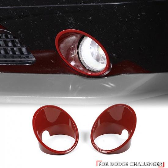 Rote Front-Nebelscheinwerfer-Lampenabdeckung Zierleiste Dekorative Blenden Für 09-14 Dodge Challenger
