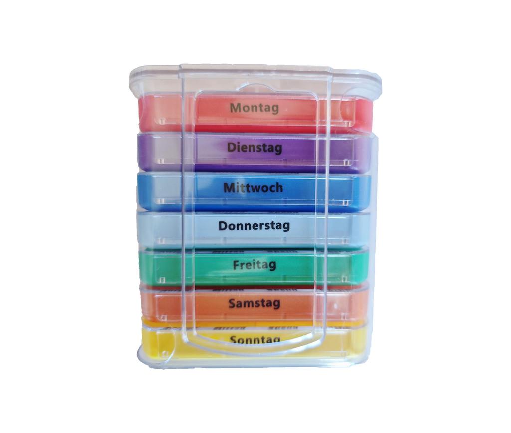 Transparent 28-Grid Detachable 7-Day Pill Box – Portable Medicine Storage and Dispenser