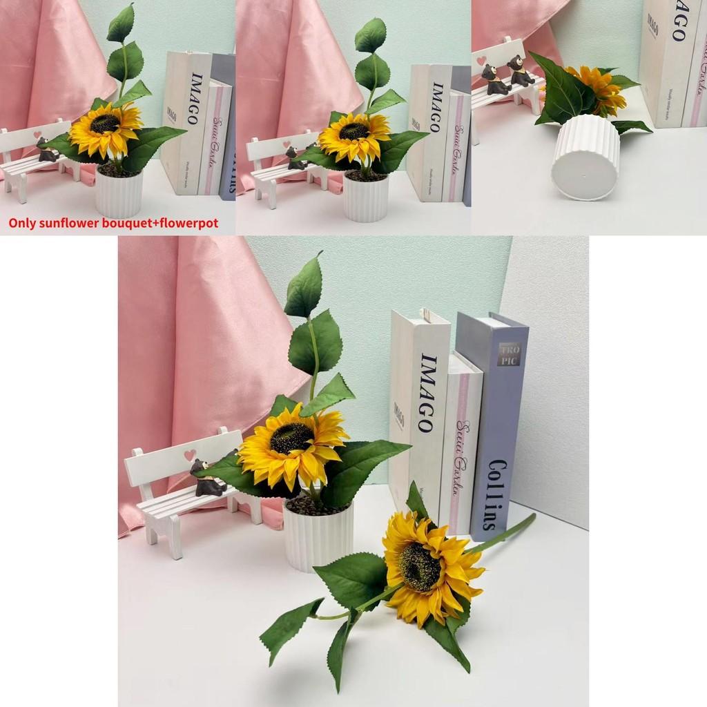 Sunflower Garden Simulation With Plastic And Silk Materials For Living Room And Balcony