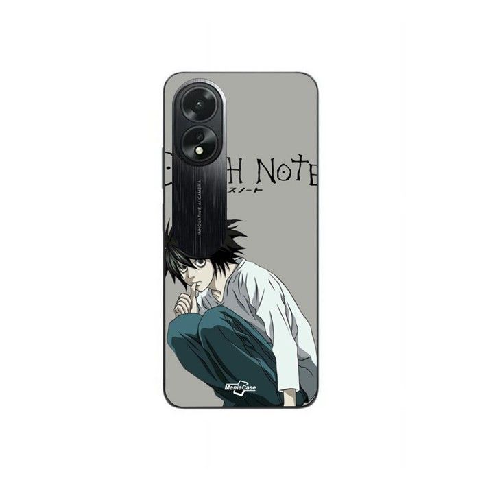 Coque de téléphone - MANIACASE - Oppo A38 - Anime Death Note Ryuzaki - Silicone TPU - Noir