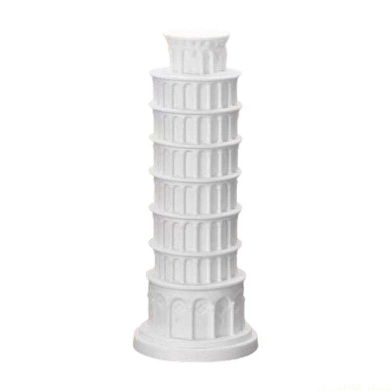 QX2E Leaning Tower of Big Bens Statue Architecture Sculpture Collectible Figurine