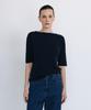 Beullaengkeulumumeon Boat Neck Half Knit_Navy