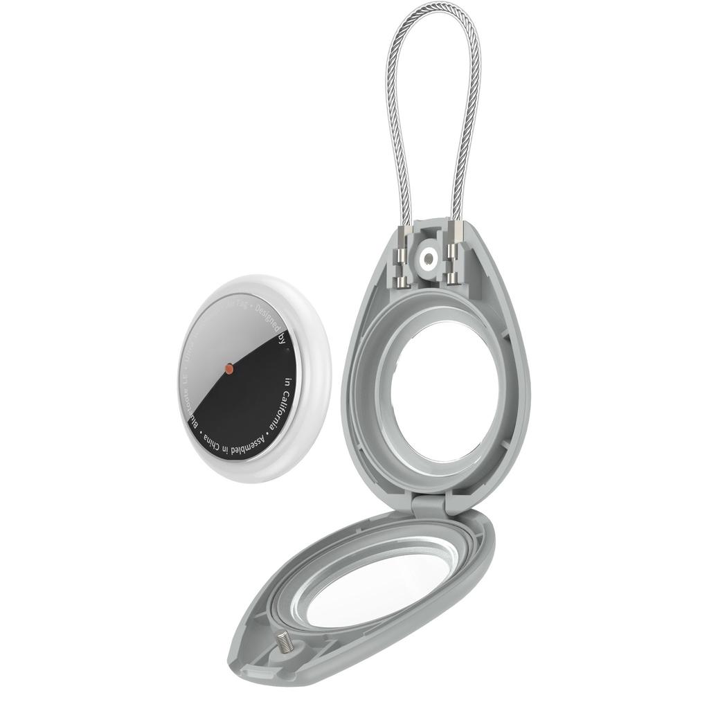 CP27 For Apple AirTag Protective Case Clear PC Full Coverage Anti-Loss Tracking Device Cover