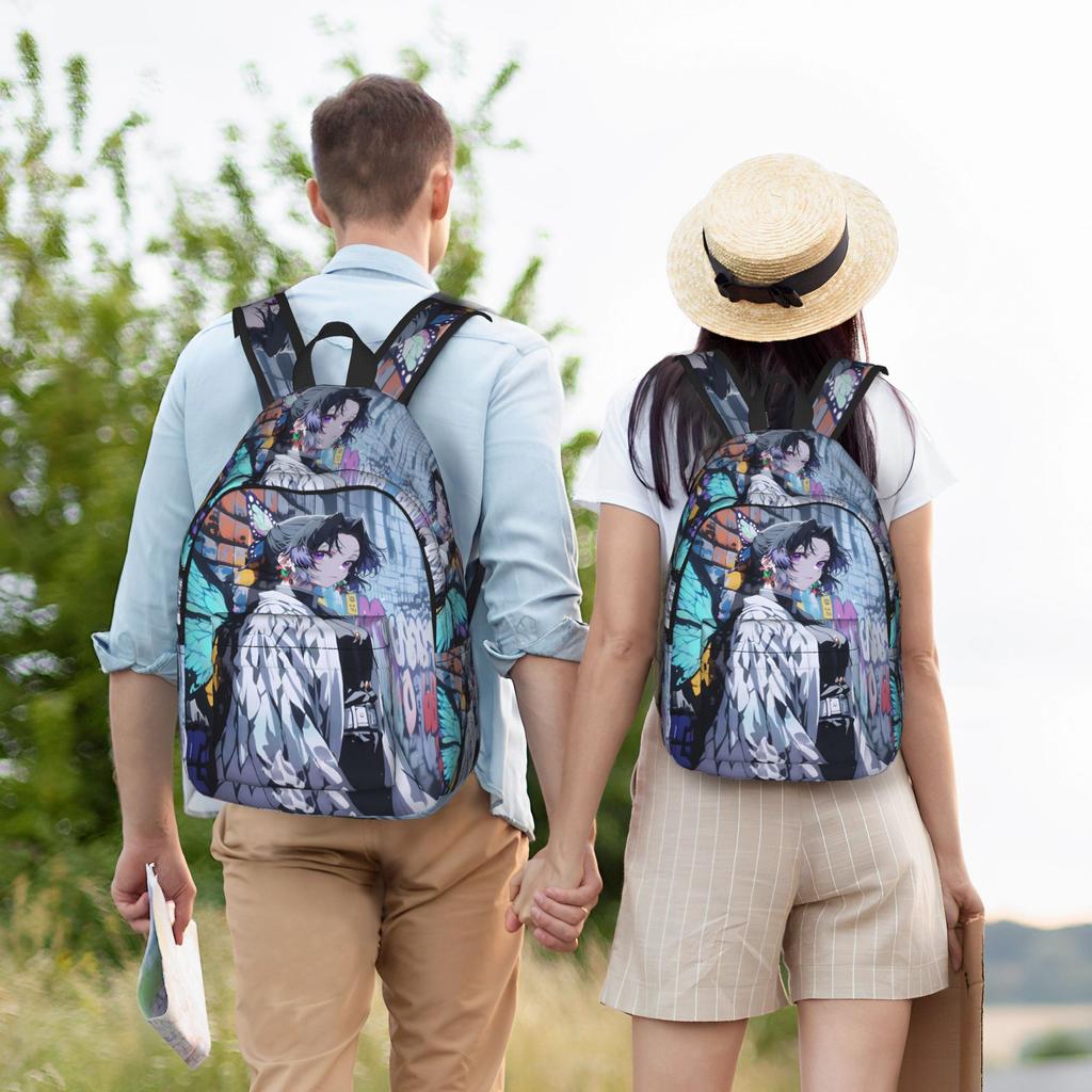 Fashion Demon Slayer Backpack Shounen Manga Mochilas Light Office Work Sturdy Shoulder Rucksack
