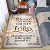 Blessed Quote Christian Carpet Non-slip Rug Suitable for Living Room and Bedroom Sofas