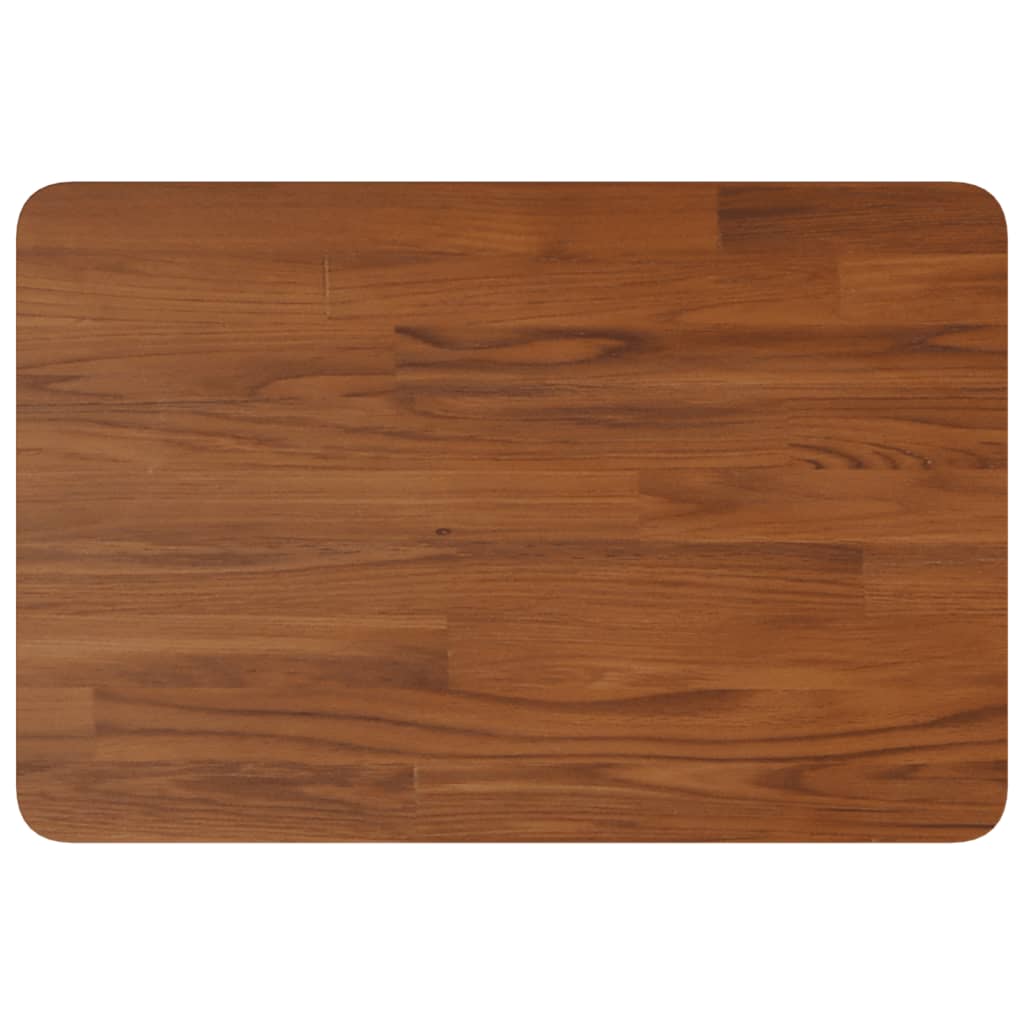 Washbasin Top with Mounting Bracket Steel and Solid Oak Wood