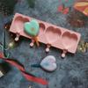 Ice Cream Mold Heart Shape Silicone Popsicle Form Maker  Lolly Moulds  Cube Tray for Party Bar Decoration Fondant Molds