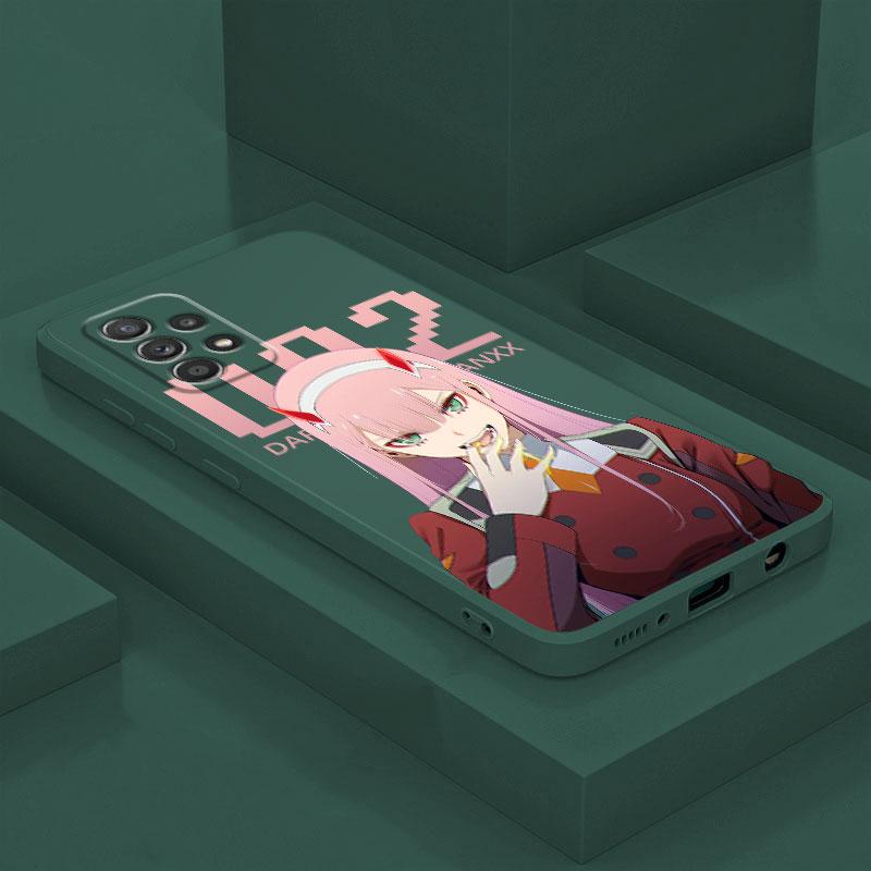 Zero Two Peoples Case For Samsung Galaxy A73 A52 A33 A52s A23 A72 A22 A13 A13 A12 A32 A53 A42 Soft Square Liquid Cover
