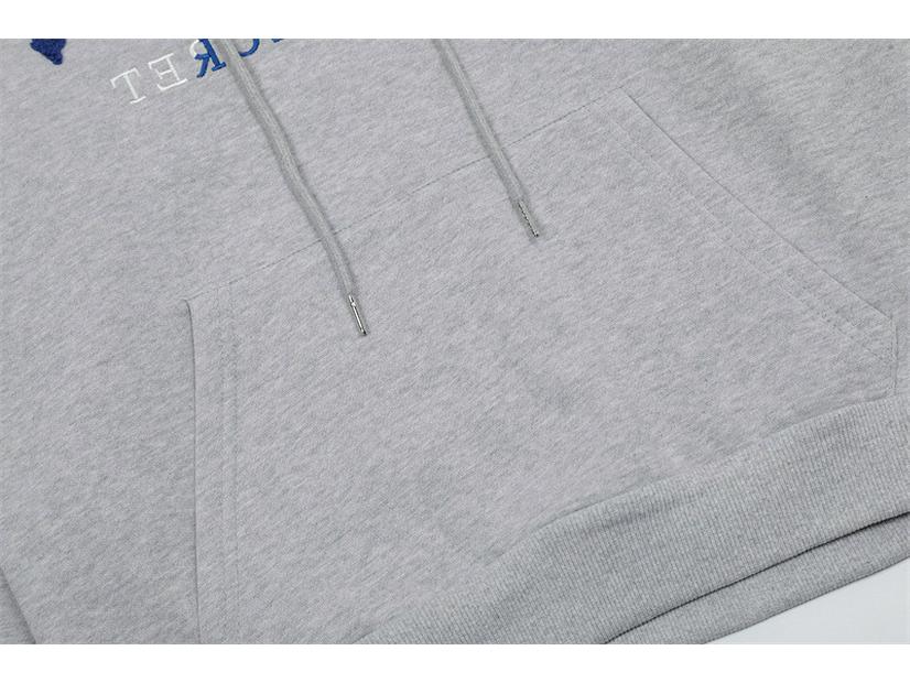 Trapstar Unisex modrá a bílá vyšívaná froté mikina s kapucí - Neformální styl pro páry