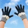 Winter Warm and Cute Knitted Women's Velvet Cycling Windproof Knitted Touchscreen Gloves