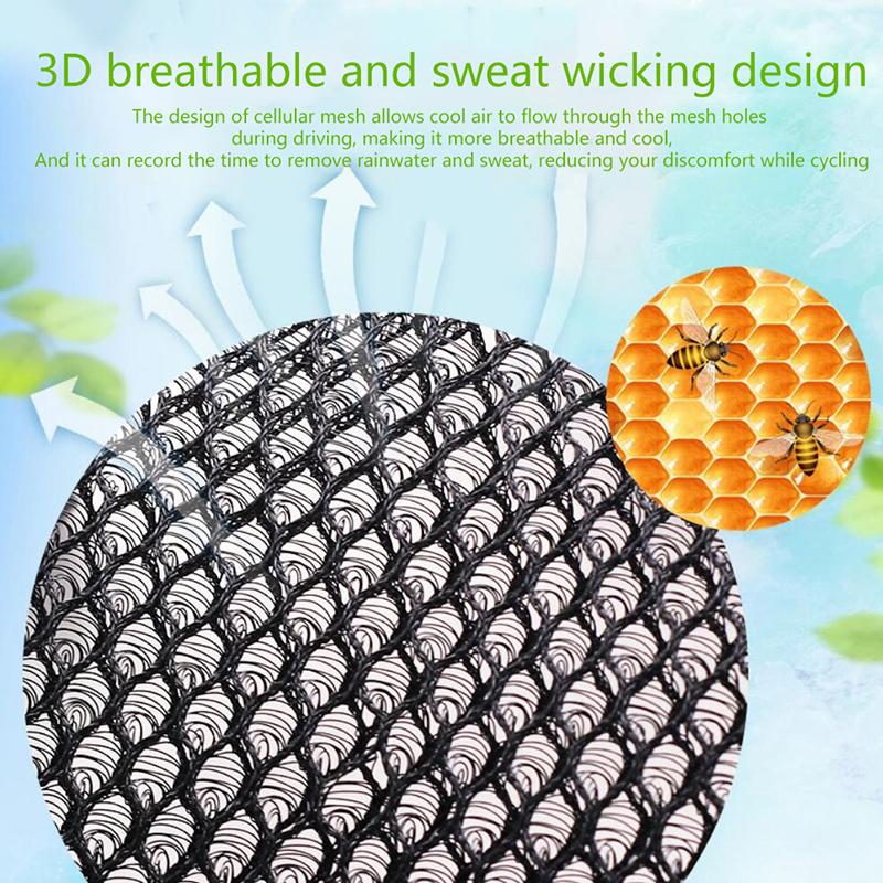 1Pc Breathable Scooter Seat Covers Summer Cool 3D Mesh Motorcycle Seat Cover Cushion Anti-Slip Cover Grid Protection Pad