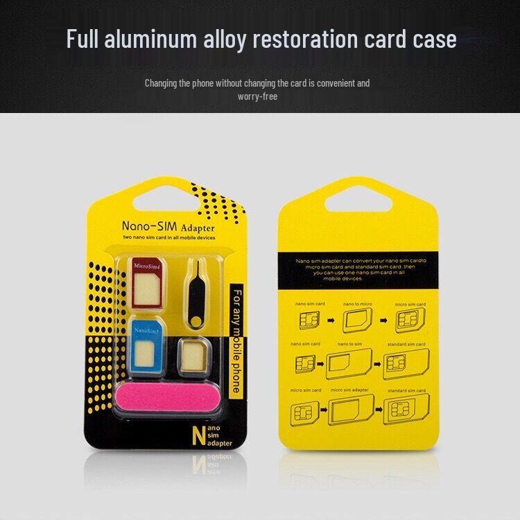 Aluminum Alloy SIM Card Tray Adapter Set: Convert Small To Large Card