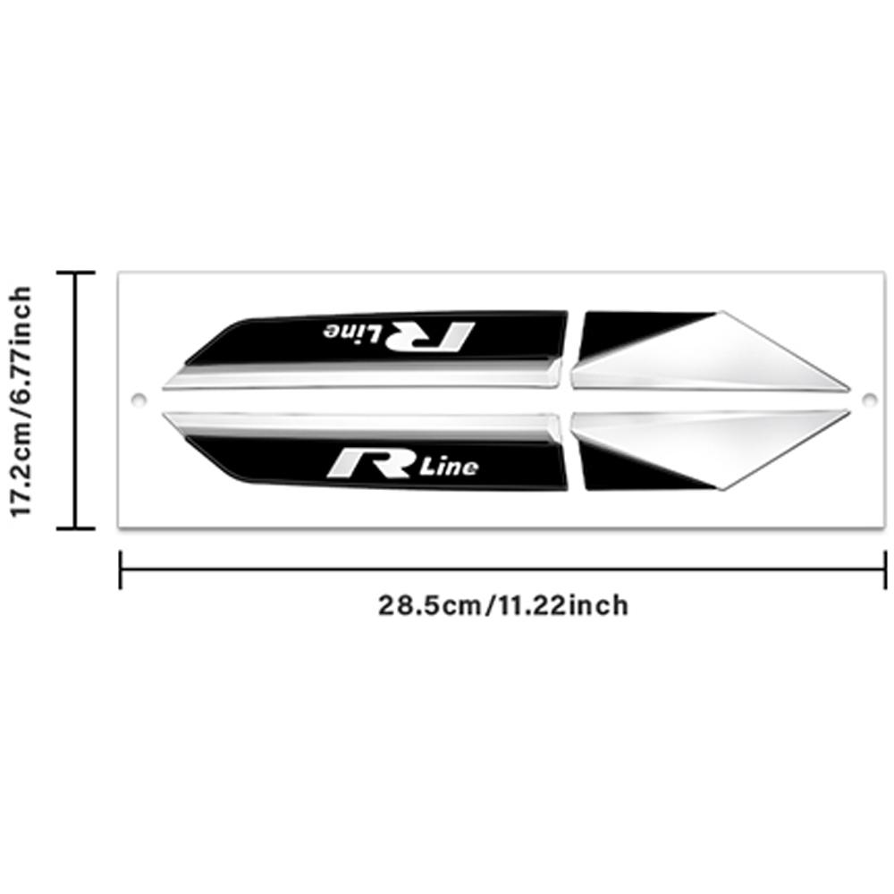 ARTNE1 2PCS 3D ABS Car Side Fender Badge Sticker Decor Accessories For Volkswagen VW GTI Golf Polo Passat Tiguan Lavida RLine Touareg