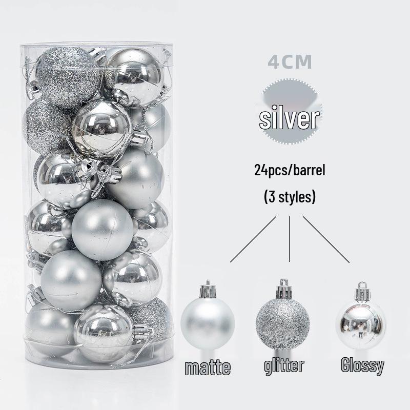 Christmas Tree Hanging Ball Ornaments - Electroplated & Colored Balls for Mall or Bar Ceiling Decoration, Large Bucket Set
