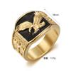 Eagle Embossed Stainless Steel Ring Men's Domineering Hip-hop Jewelry Valentine's Day Boyfriend Gift