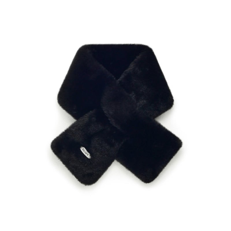 Velsey Fake Fur Solid Muffler [BLACK]