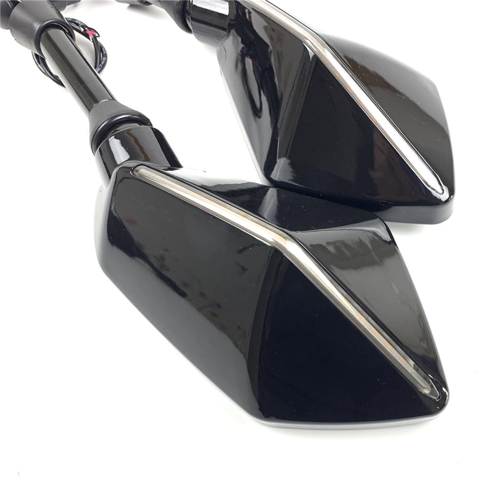 Pro Kawasaki NINJA Z750 Z800 Z900 Z1000 650R ER6N ER6F ER5 zpětné zrcátko 10mm motocyklové zrcátko s LED