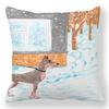 Creative pet dog design Digital printing short plush pillow covers decorative for car sofa office cushion cover home goods